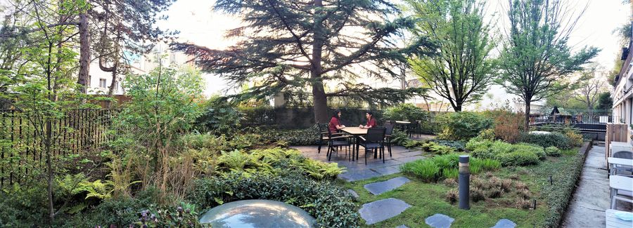 Jardin et terrasse de l'immeuble
